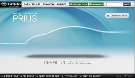 toyota prius Aftellen op website nieuwe Toyota Prius 0