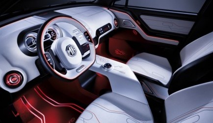 mg sls-amg MG Zero concept aast op Polo's en Fiesta's