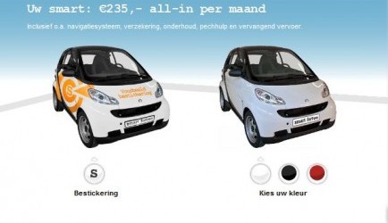 smart fortwo Een smart bestel je nu ook 'zakelijk' via internet - vanaf 235 euro per maand