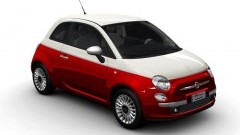 Fiat 500 Bicolore - rood/wit in stijl