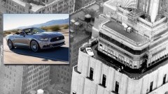 Ford Mustang bovenop Empire State Building