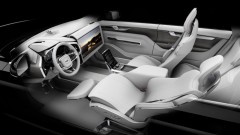 Het auto-interieur van de zelfrijdende auto volgens Volvo