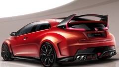 Honda Civic Type R Concept op schets