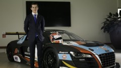 Max Koebolt met Audi R8 LMS ultra in Gulf-kleuren in Blancpain Endurance Series 2015