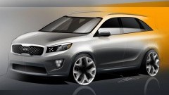 Nieuwe Kia Sorento op schets