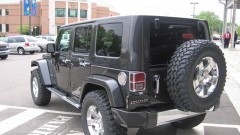 Twee uitbundige Jeep Wranglers in Las Vegas