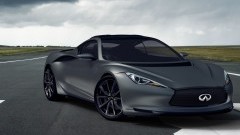 Infiniti Emerg-E en FX Vettel in actie tijdens Goodwood
