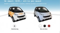 Een smart bestel je nu ook 'zakelijk' via internet - vanaf 235 euro per maand