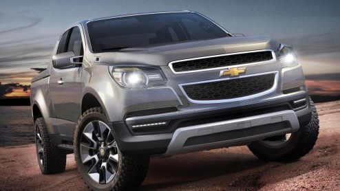 Tussen het offensief nieuwe Chevrolet-modellen vinden we een vreemde (lees: stoere) eend in de bijt. Het is de Chevrolet Colorado show truck, een robuuste voorbode voor het productiemodel die nog dit 