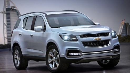 Vorige maand liet Chevrolet al een stukje van de nieuwe Trailblazer zien. Nu is het doek er volledig af gegaan. In Dubai!