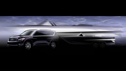 Autos en boten hebben soms iets met elkaar gemeen. In het geval van de Infiniti QX56 en de Infiniti Luxury Boat is dat niet alleen de merknaam, maar ook de 5.6 liter V8 motor. Toe maar!
