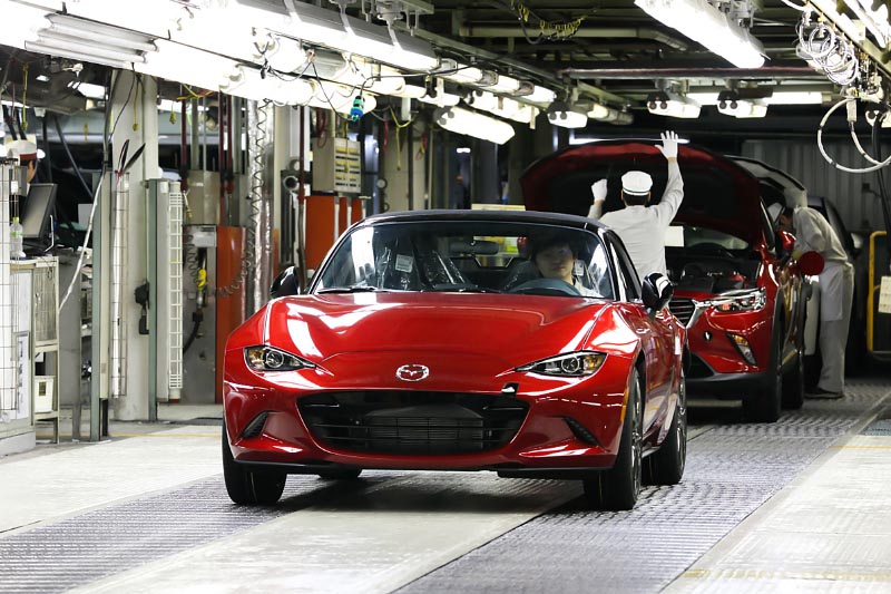 Mazda heeft in Japan zijn 50 miljoenste voertuig geproduceerd sinds 1931.