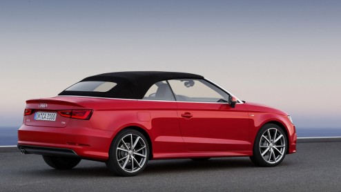 Audi A3 Cabriolet leverbaar vanaf het voorjaar 2014. Prijzen beginnen bij 35.900 euro en er zijn ook uitvoeringen met 20% bijtelling. Aan de top staat natuurlijk de S3 Cabriolet met 300 pk en quatro.