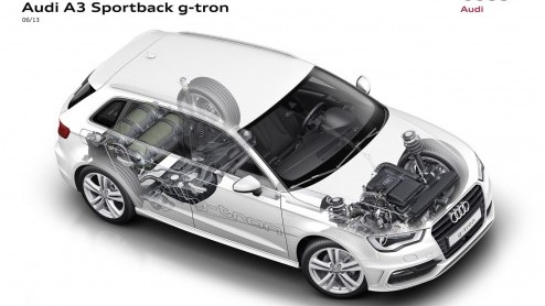 Audi A3 g-tron op benzine en aardgas is vanaf nu te bestellen vanaf 28.900 euro. Eerste levering in maart 2014.
