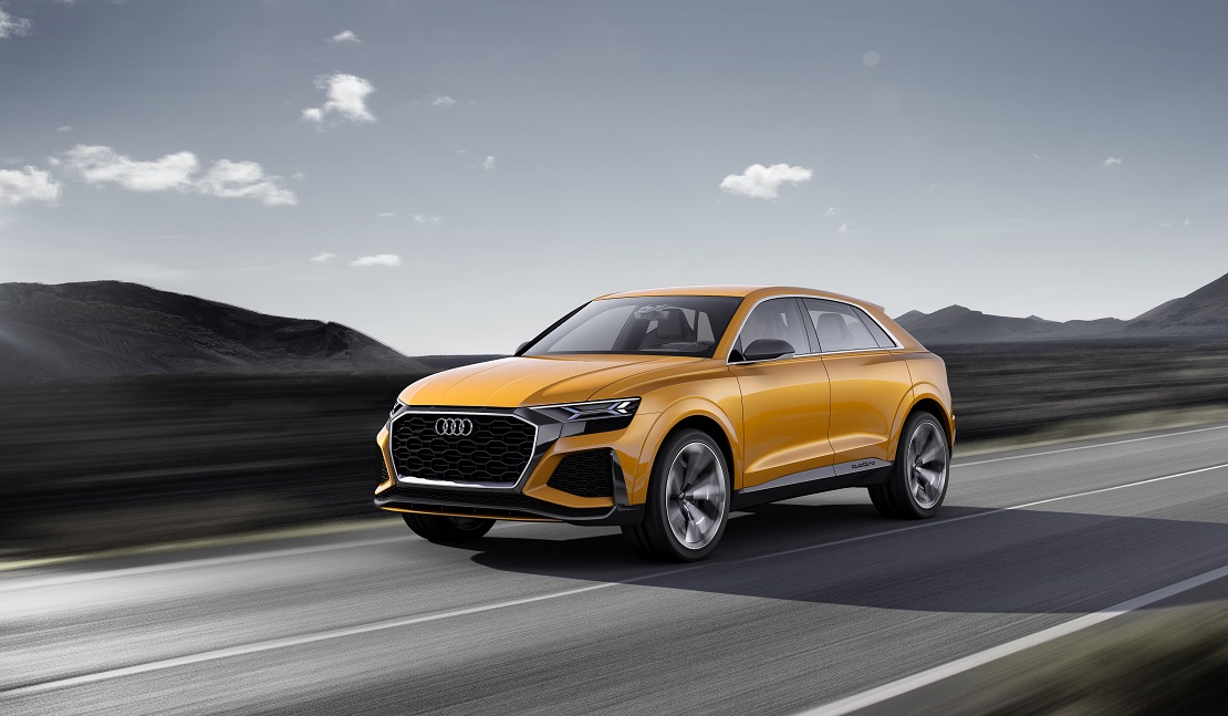 Audi presenteert op de Autosalon van Gen?ve een tweede uitvoering van de Q8 Concept. Deze keer staat de auto in sportieve kledij op de beursvloer, als mild hybrid.