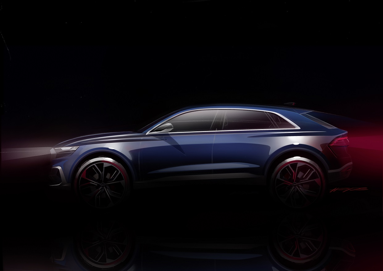 Audi breidt het SUV-aanbod naar boven uit met een Q8. Hoe die auto eruit gaat zien wordt alvast een klein beetje verklapt met twee designschetsen.