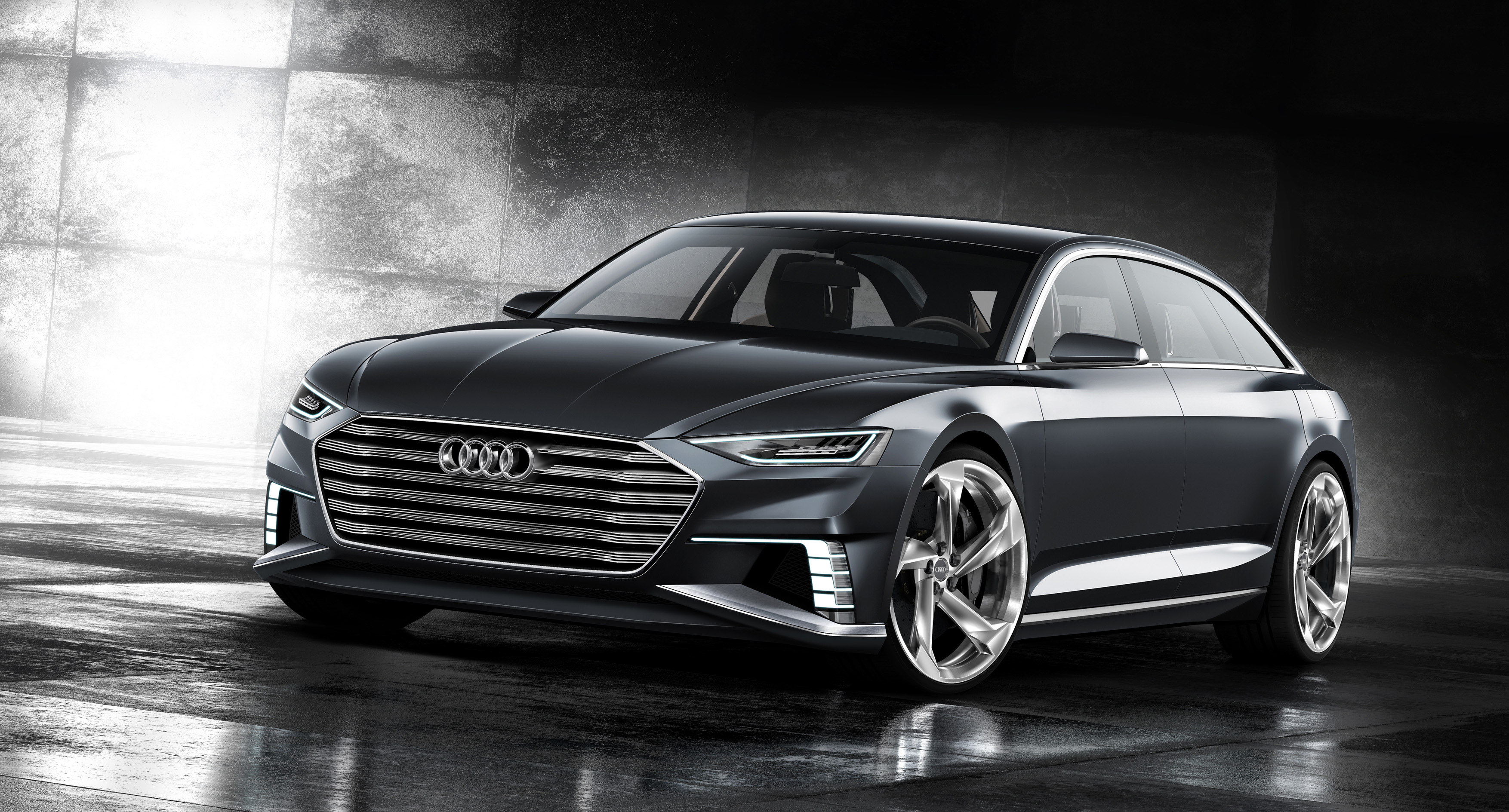 De Audi prologue Avant show car is een plug-in hybride Audi met e-tron quattro, voorzien van de 3.0 TDI en elektromotor. Zijn debuut beleeft hij op de Autosalon van Genve 2015.