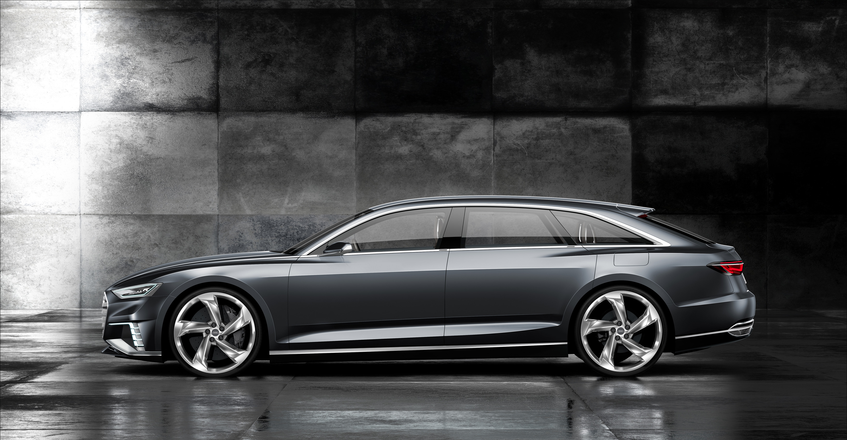 De Audi prologue Avant show car is een plug-in hybride Audi met e-tron quattro, voorzien van de 3.0 TDI en elektromotor. Zijn debuut beleeft hij op de Autosalon van Genve 2015.