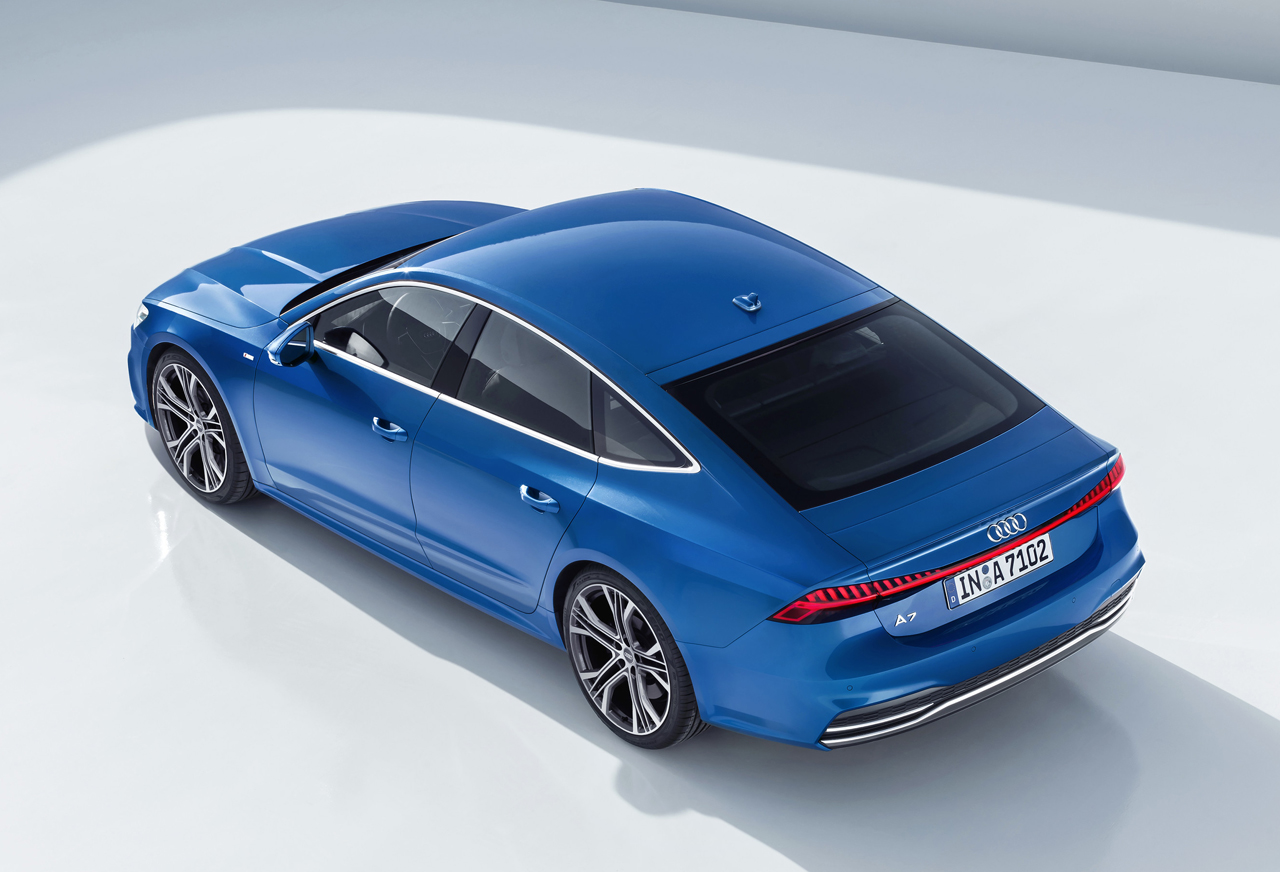 Audi heeft de eerste informatie vrijgegeven van de nieuwe A7 die wordt voorzien van kunstmatige intelligentie, quattro en een 7-traps S-Tronic automaat.