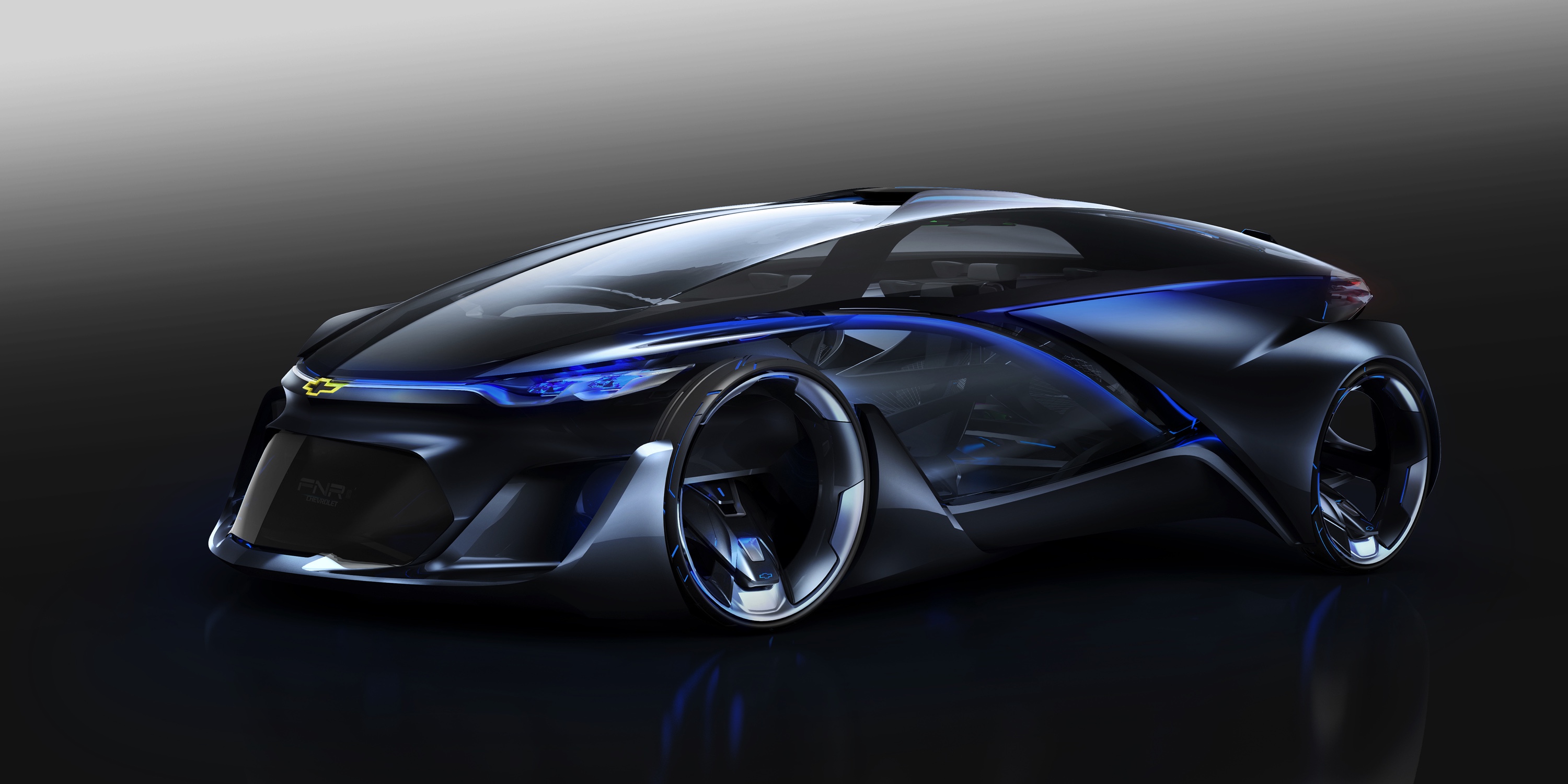 Dus jij dacht dat de Mercedes-Benz F 015 Luxury in Motion extreme vormgeving had? Maak kennis met Chevrolets visie op autonoom rijden. Dit is de FNR Concept.