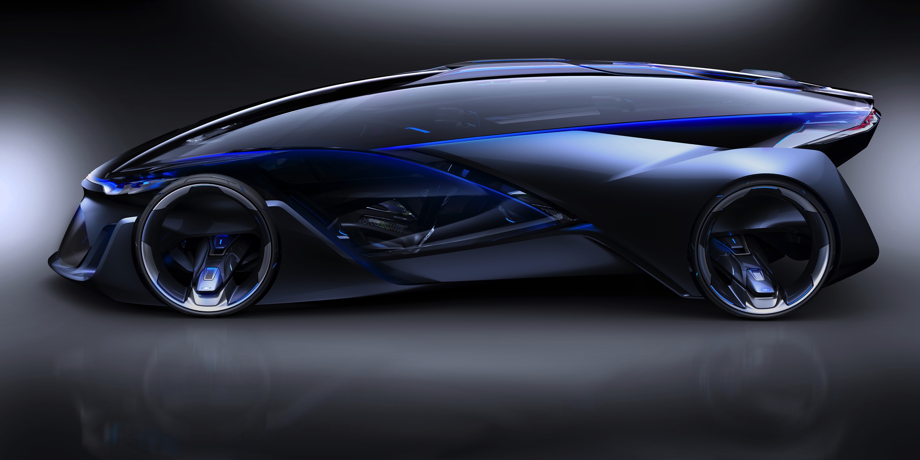 Dus jij dacht dat de Mercedes-Benz F 015 Luxury in Motion extreme vormgeving had? Maak kennis met Chevrolets visie op autonoom rijden. Dit is de FNR Concept.