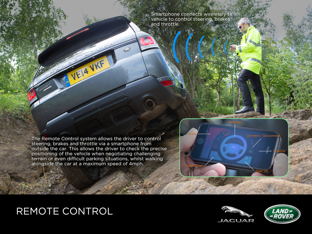 Land Rover onthult Range Rover Sport studiemodel met autonome rijfuncties voor onroad, parkeren en offroad.