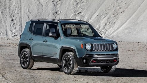 Baby Jeep Renegade 2015 op basis van de Fiat 500l/500X uitgelekt.