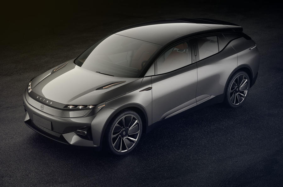 Het Chinese Byron onthult zijn concept van een elektrische SUV op de CES in Las Vegas.