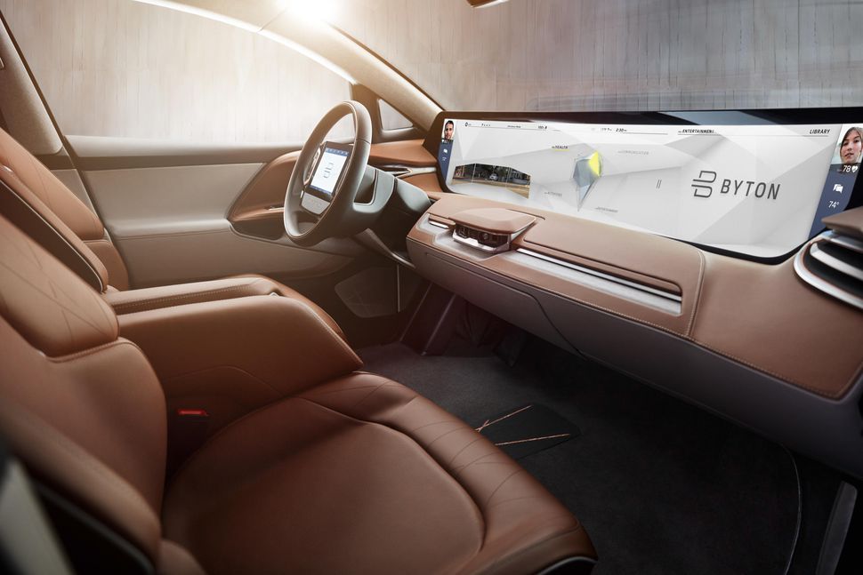 Het Chinese Byron onthult zijn concept van een elektrische SUV op de CES in Las Vegas.