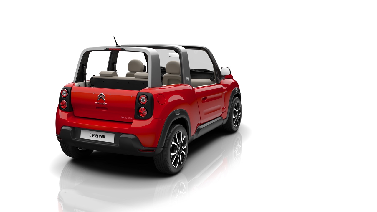 Citron laat Mehari herleven als E-Mehari en gebruikt daarvoor het design van de C4 Cactus en de elektromotor van Bollor.