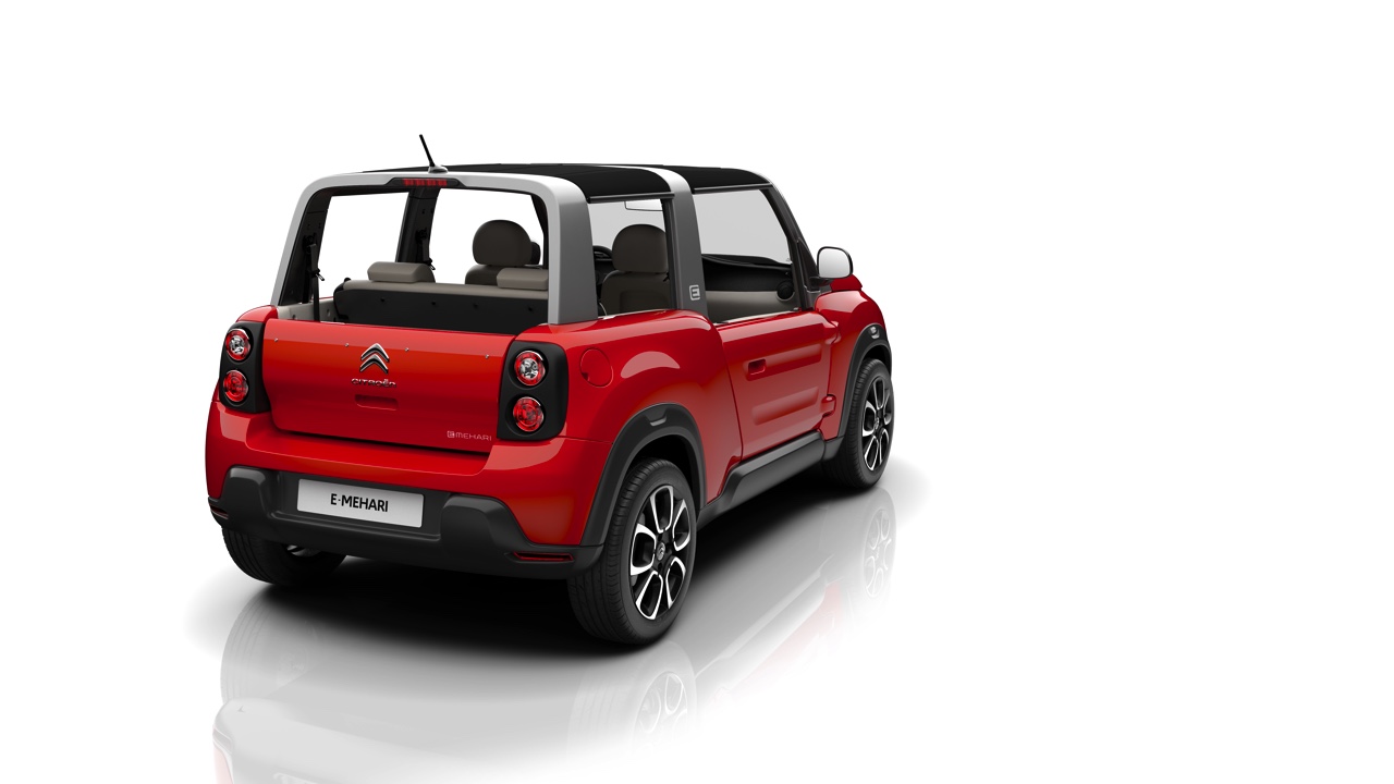 Citron laat Mehari herleven als E-Mehari en gebruikt daarvoor het design van de C4 Cactus en de elektromotor van Bollor.