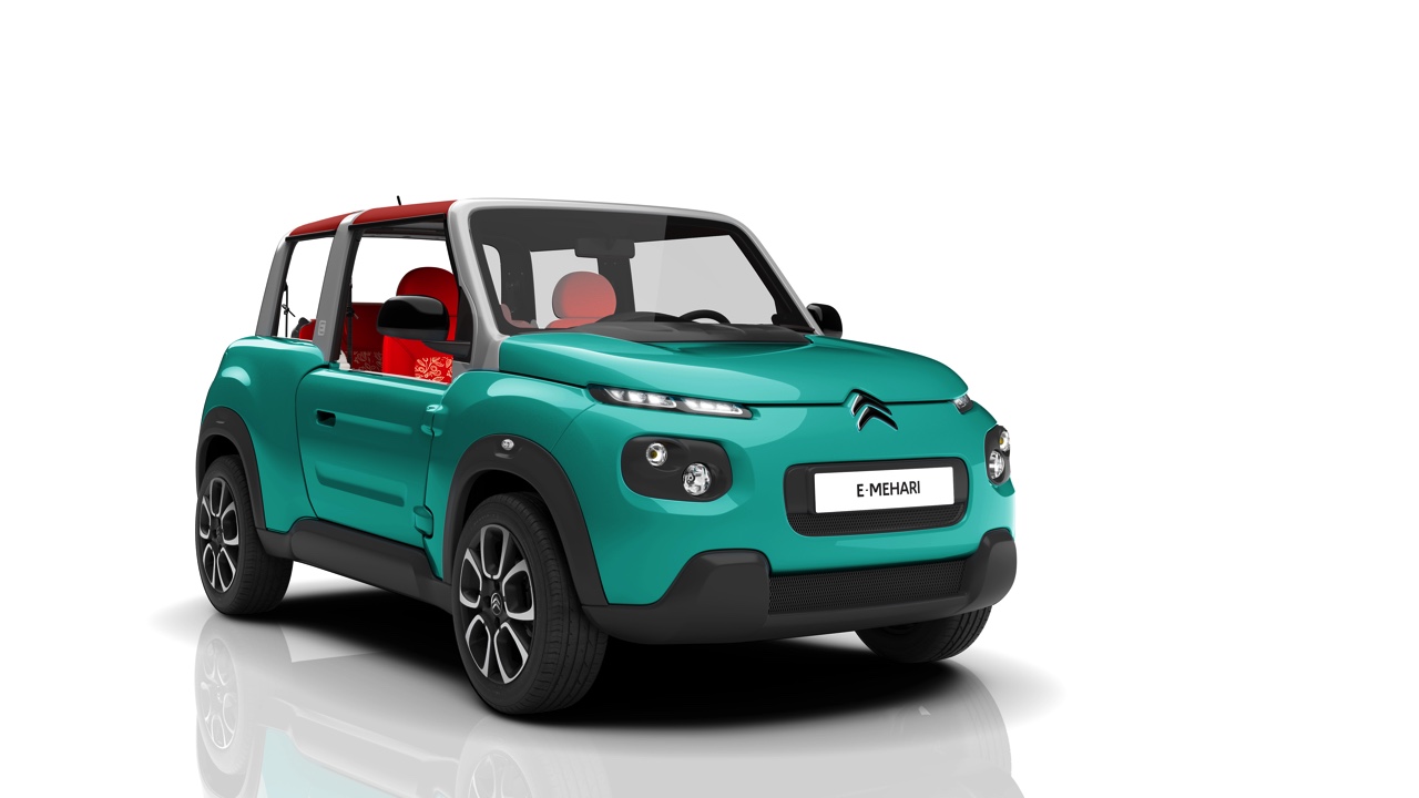 Citron laat Mehari herleven als E-Mehari en gebruikt daarvoor het design van de C4 Cactus en de elektromotor van Bollor.