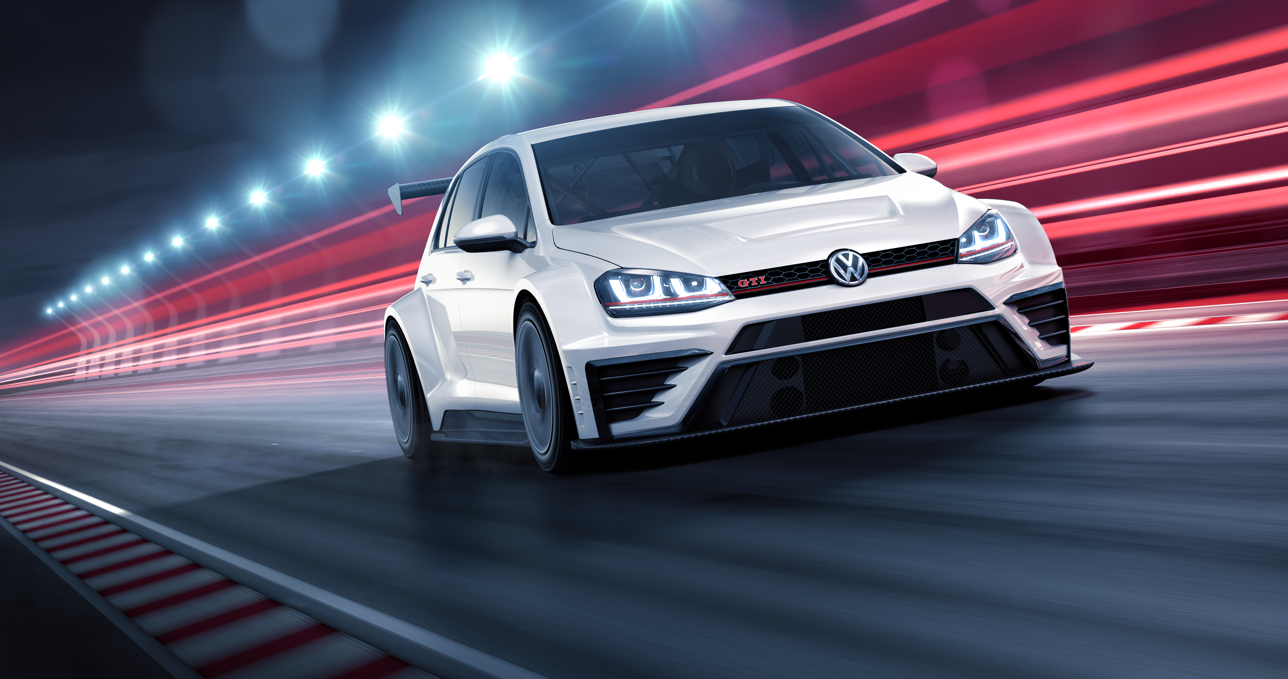 De GTI voor het circuit is de Volkswagen Golf GTI TCR met 330 pk. Hij gaat in 2016 aan de bak in verschillende toerwagenkampioenschappen.