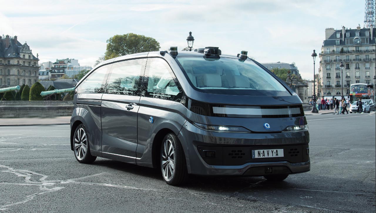 Het frans/Amerikaanse Navya lanceert de Autonom Cab, een volledig autonoom rijdende taxi.