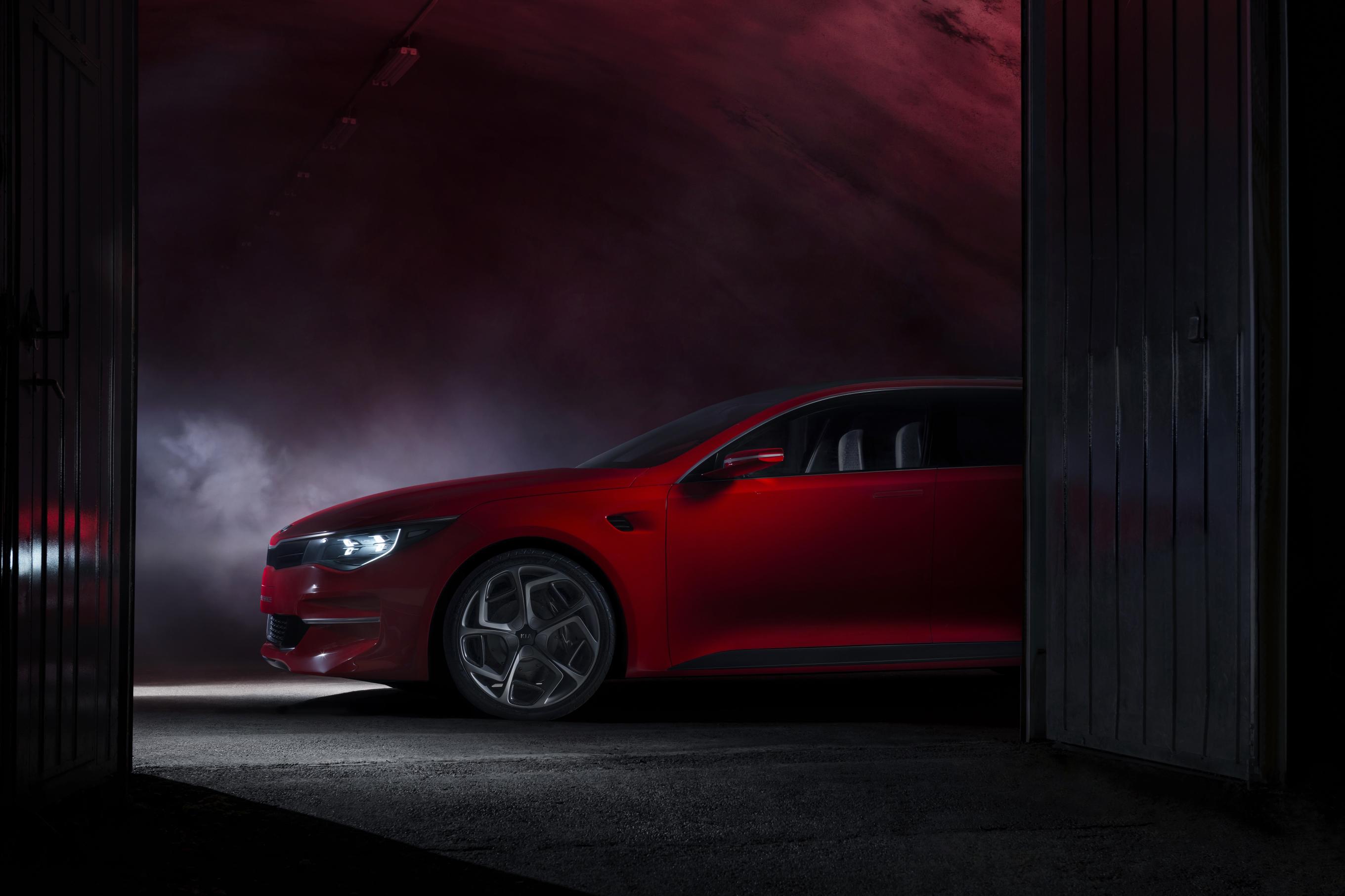 Kia teaser Optima Concept voor de Autosalon van Genve 2015 brengt het nieuwe vlaggenschip in beeld.