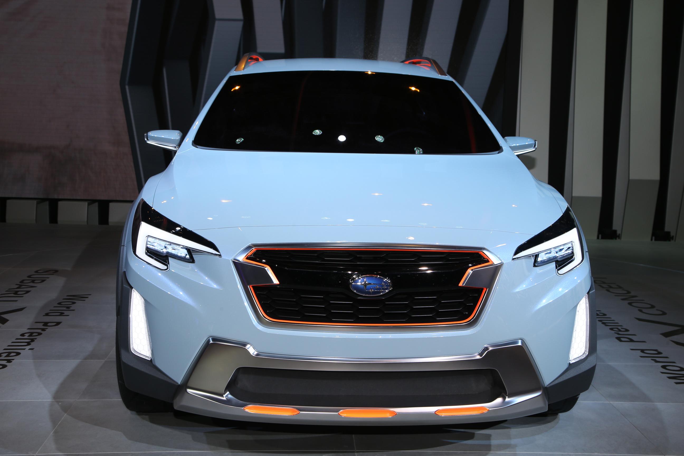 De nieuwe Subaru XV gaat er ongeveer zo uit zien. De Japanners presenteren het studiemodel op de Autosalon van Geneve 2016.