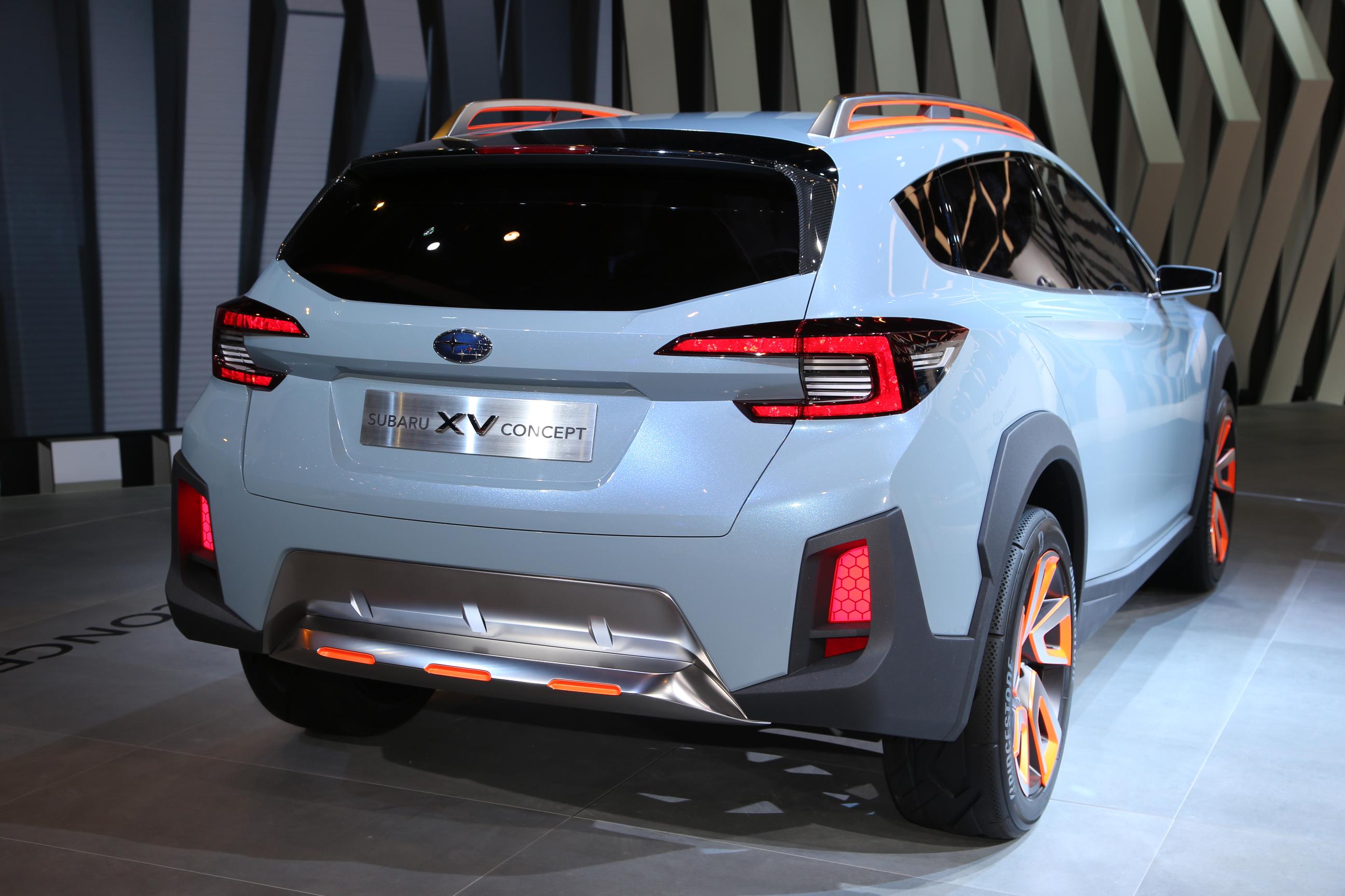 De nieuwe Subaru XV gaat er ongeveer zo uit zien. De Japanners presenteren het studiemodel op de Autosalon van Geneve 2016.