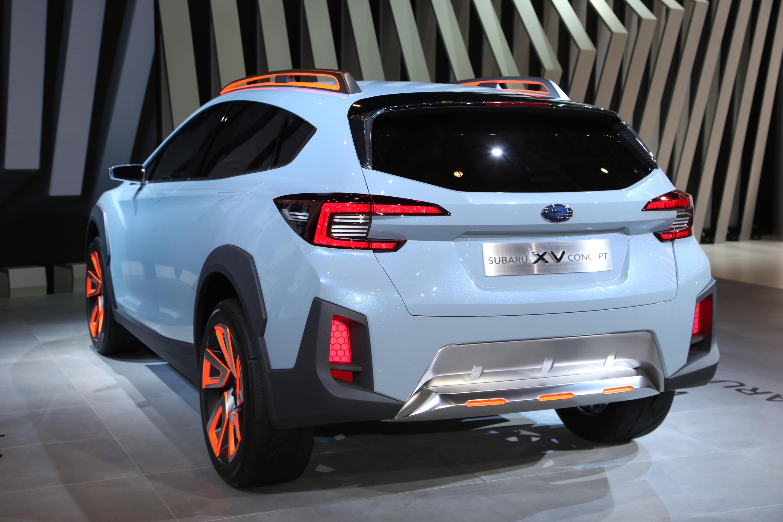 De nieuwe Subaru XV gaat er ongeveer zo uit zien. De Japanners presenteren het studiemodel op de Autosalon van Geneve 2016.