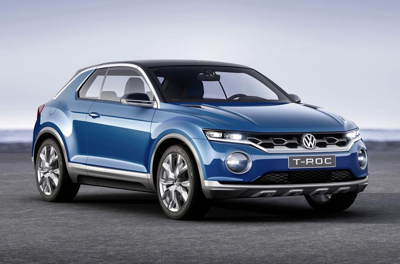 Volkswagen laat vlak voor de onthulling nog even twee designschetsen van de T-Roc zien.