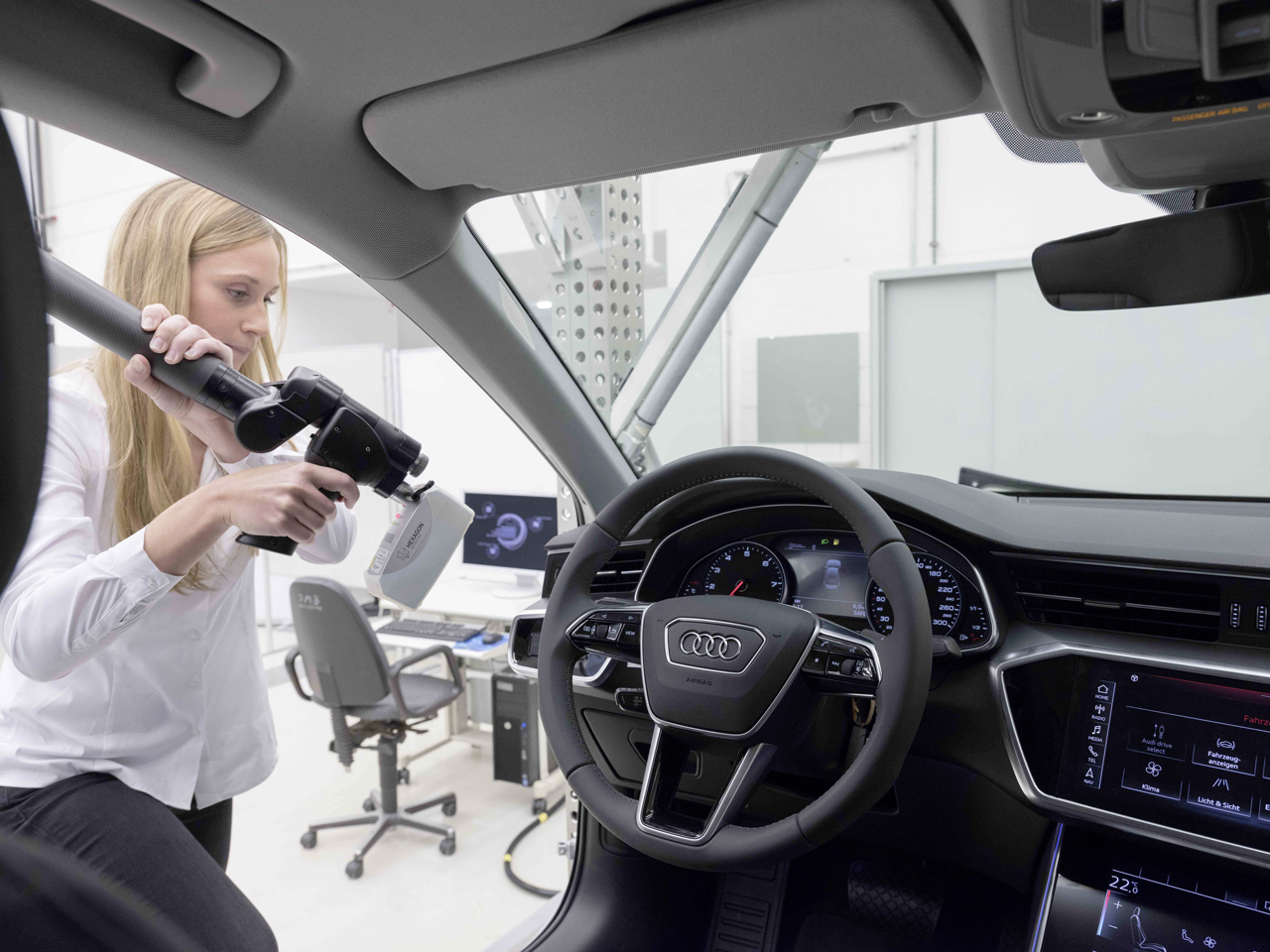 Audi zet niet hi-res optische sensoren in om de productkwaliteit te meten.