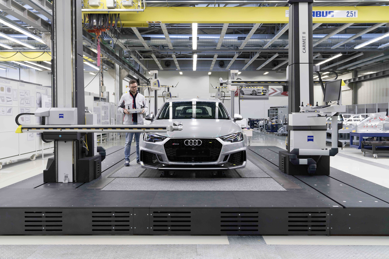 Audi zet niet hi-res optische sensoren in om de productkwaliteit te meten.