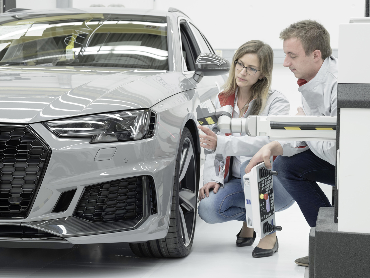 Audi zet niet hi-res optische sensoren in om de productkwaliteit te meten.