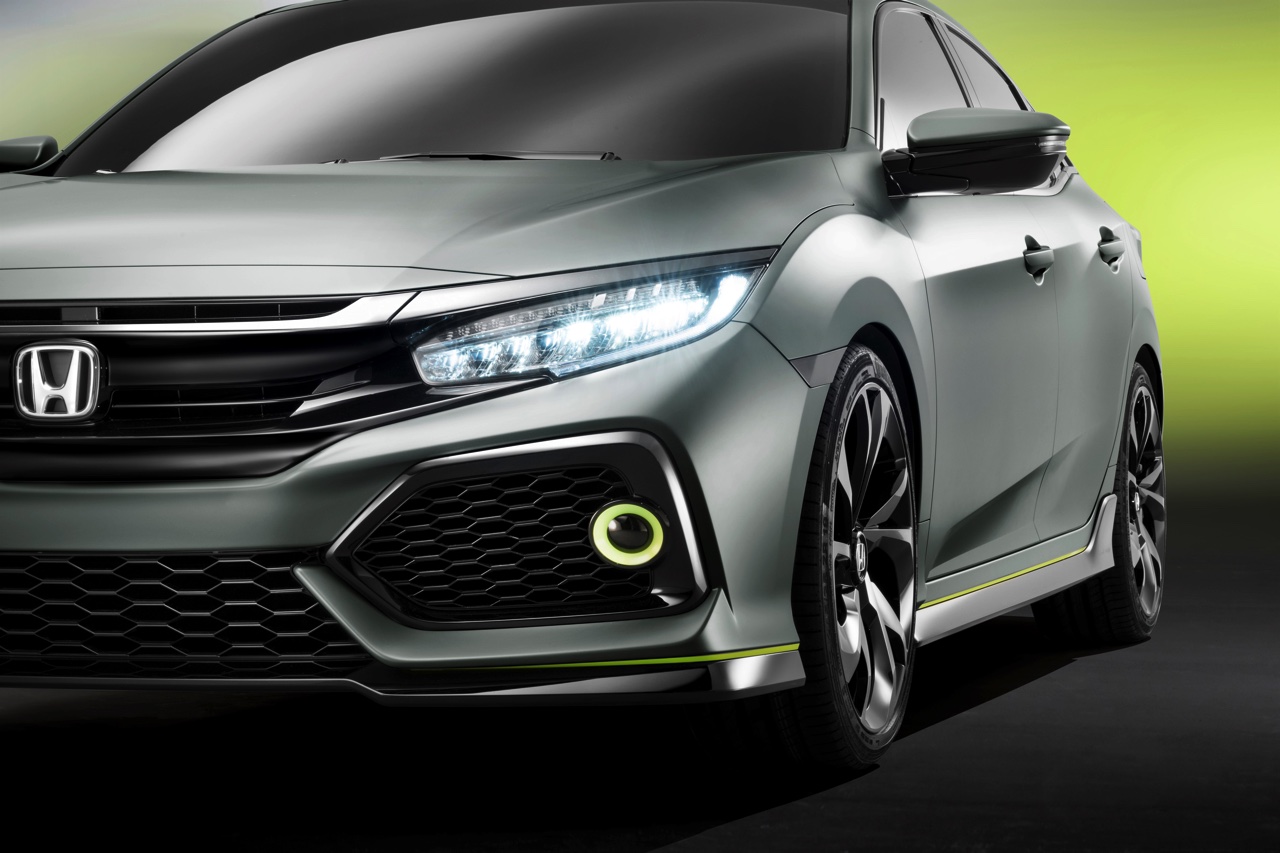 Honda onhult de Civic van 2017 als studiemodel en voorziet deze van nieuwe 1.0 liter, 1.5 liter en 1.6 liter turbomotoren.
