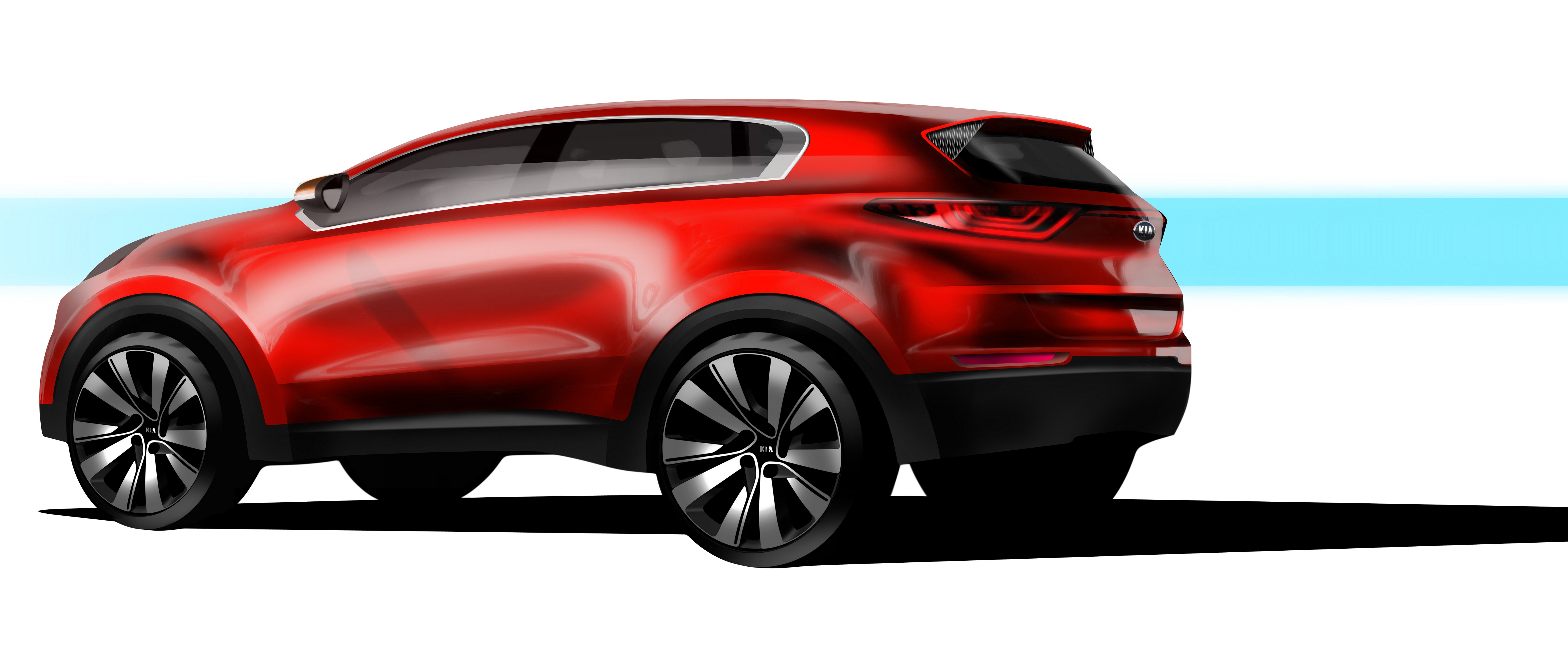 Schets Kia Sportage voorbode van onthulling op IAA Frankfurt 2015.