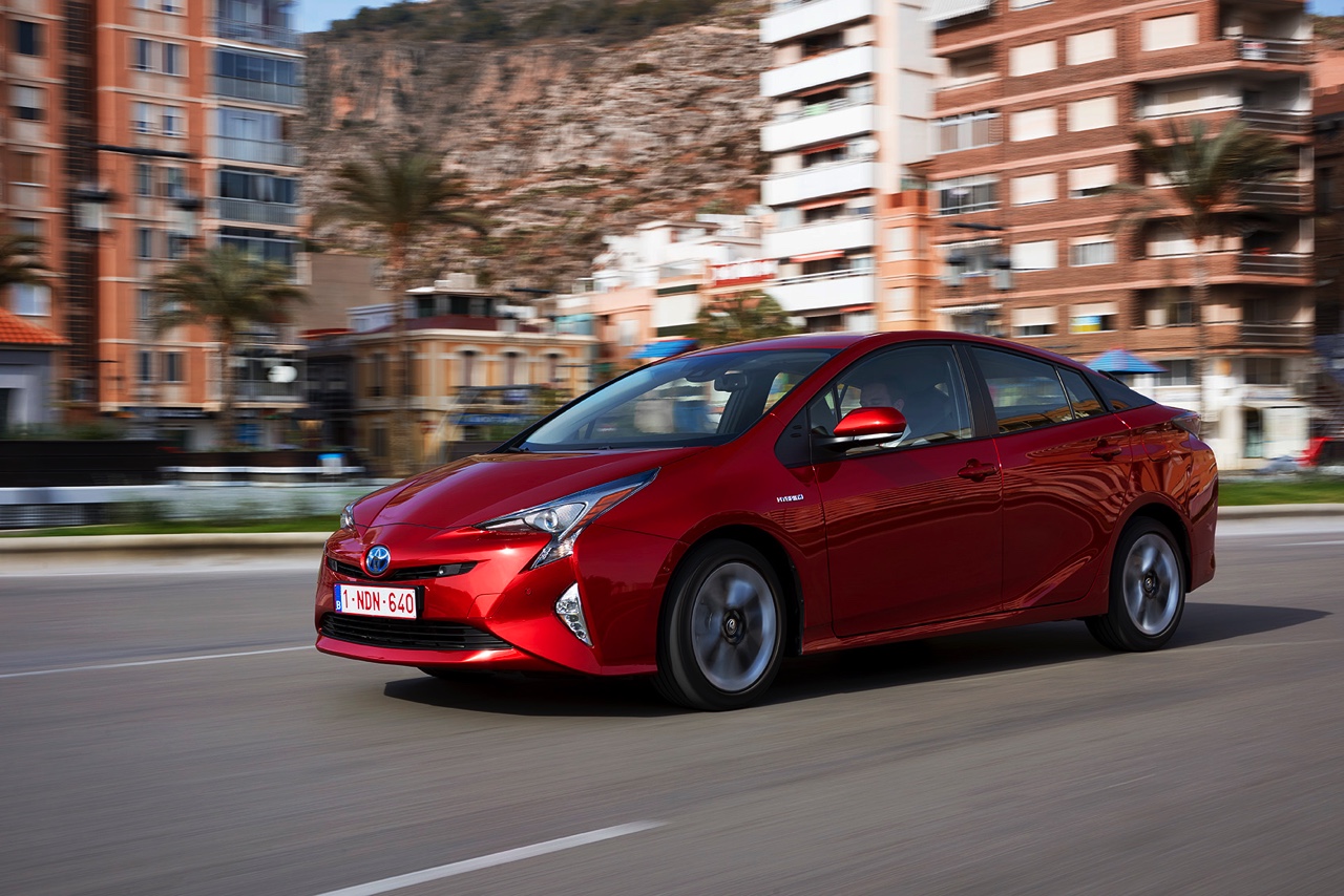 Eerste indruk van de nieuwe Toyota Prius tijdens de persintroductie in Valencia.