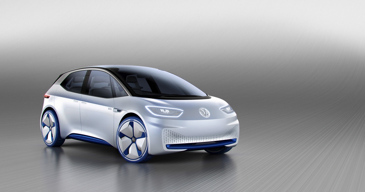 Volkswagen introduceert I.D. Concept op Autosalon Parijs 2016, een volledig elektrische Volkswagen met 600 kilometer actieradius en zelfrijdende functie vanaf 2025;