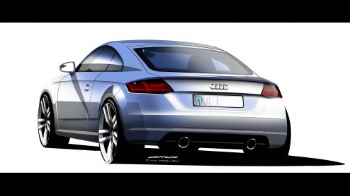 Nieuwe Audi TT met vernieuwd design, compleet nieuw interieur en langere wielbasis wordt in het najaar van 2014 leverbaar.