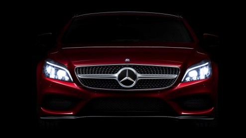 Teaser Facelift Mercedes-Benz CLS met Multibeam LED-verlichting