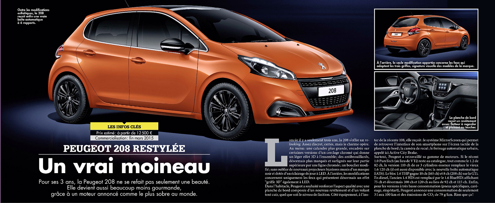 Peugeot 208 facelift met 208 GT komt naar Autosalon Genve 2015.