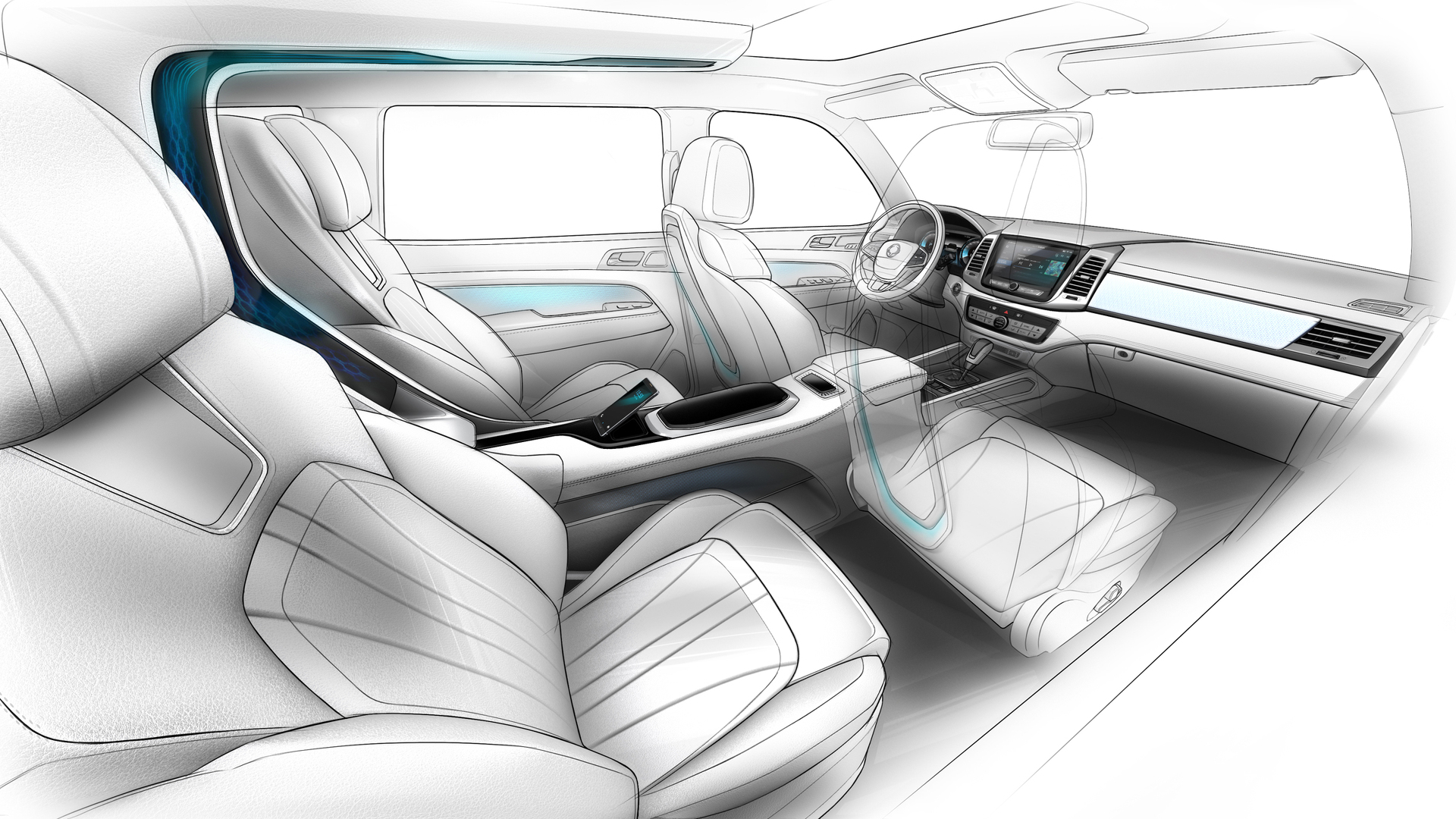 Ssangyong geeft de LIV-1 conceptcar een facelift. De auto heet nu LIV-2 en is een voobode voor de nieuwe Rexton.